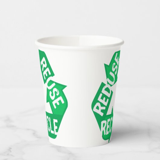 Earth Day Reduced Reuse Recycle Mobius Loop Pappbecher (Links)