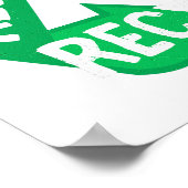 Earth Day Reduced Reuse Recycle Mobius Loop Poster (Ecke)