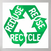 Earth Day Reduced Reuse Recycle Mobius Loop Poster (Vorne)