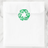 Earth Day Reduced Reuse Recycle Mobius Loop Runder Aufkleber (Tasche)
