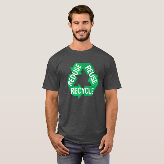 Earth Day Reduced Reuse Recycle Mobius Loop T-Shirt (Vorne ganz)