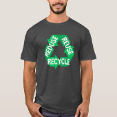 Earth Day Reduced Reuse Recycle Mobius Loop T-Shirt (Vorderseite)