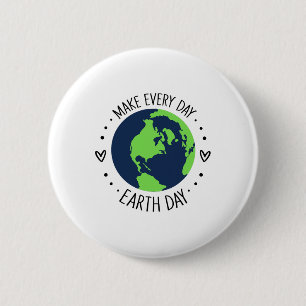 Earth Day Restore Earth Blume Rettet den Planeten Button