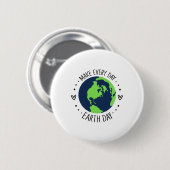 Earth Day Restore Earth Blume Rettet den Planeten Button (Vorne & Hinten)