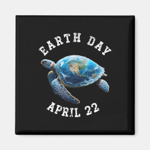 Earth Day Restore Earth Sea Turtle Art Rettete den Magnet