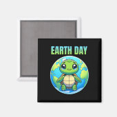 Earth Day Restore Earth Turtle 2025 Magnet (Vorderseite/Rückseite)