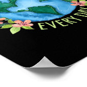 Earth Day Retro Environmental Shirt Women Poster (Ecke)