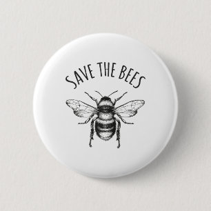 Earth Day Rettete Unser Planet Rette die Bienen T Button