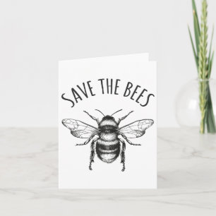 Earth Day Rettete Unser Planet Rette die Bienen T Karte