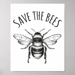 Earth Day Rettete Unser Planet Rette die Bienen T Poster