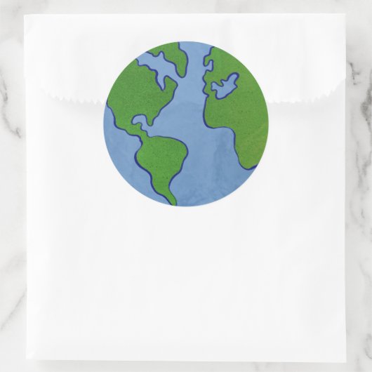 Earth Day Runder Aufkleber (Tasche)