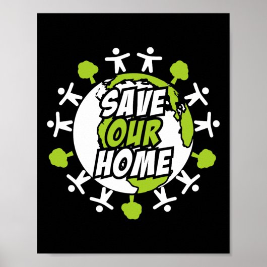 Earth Day Save the Planet Environment Öko Climate Poster (Vorne)
