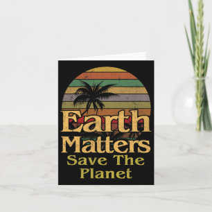 Earth Day Save the Planet Vintag Retro Geschenk Karte