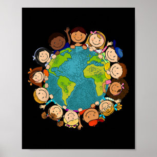 Earth Day Shirt Kinder Kleinkind Lehrer Niedlich Poster