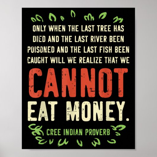 Earth Day Shirt Pro Save Environment Quote Last Tr Poster (Vorne)
