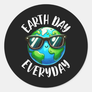Earth Day Shirt Teacher Earth Day Earth Day D Runder Aufkleber