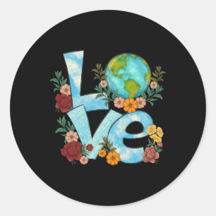 Earth Day Shirt Teacher Environment Day Recycelte  Runder Aufkleber