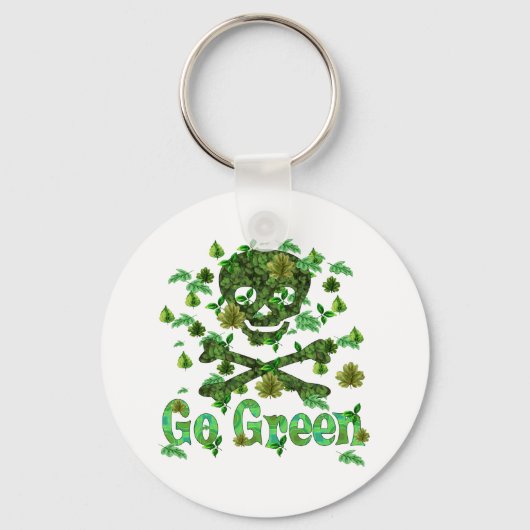 Earth Day Skull Schlüsselanhänger (Vorderseite)