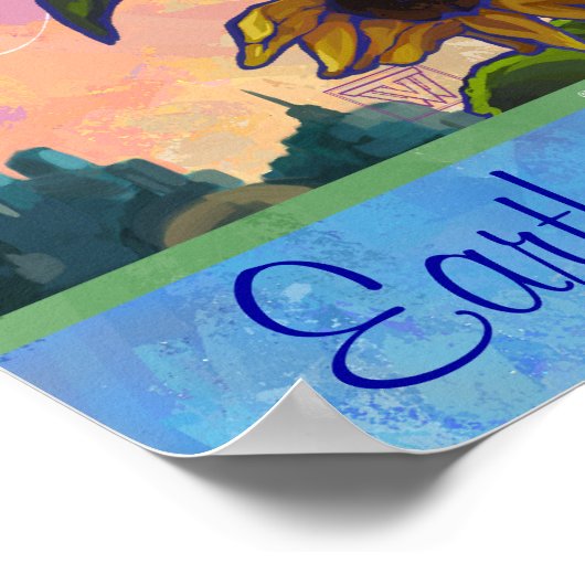 Earth Day Sonnenblume Poster (Ecke)