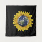 Earth Day Sonnenblumen Geschenke Wandteppich (Vorderseite (Horizontal))