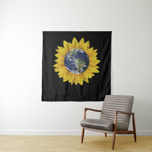 Earth Day Sonnenblumen Geschenke Wandteppich (Beispiel)