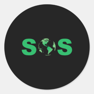 Earth Day Sos Pro-Science rettet den Planeten nach Runder Aufkleber