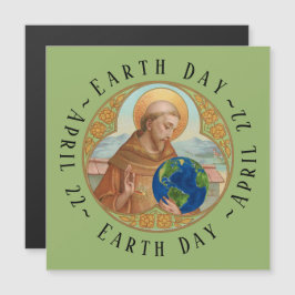 Earth Day & St Francis Magnetic Grußkarte Magnetkarte
