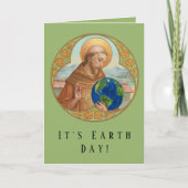 Earth Day & St. Francis of Assisi Karte (Vorderseite)