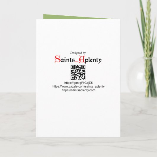 Earth Day & St. Francis of Assisi Karte (Rückseite)