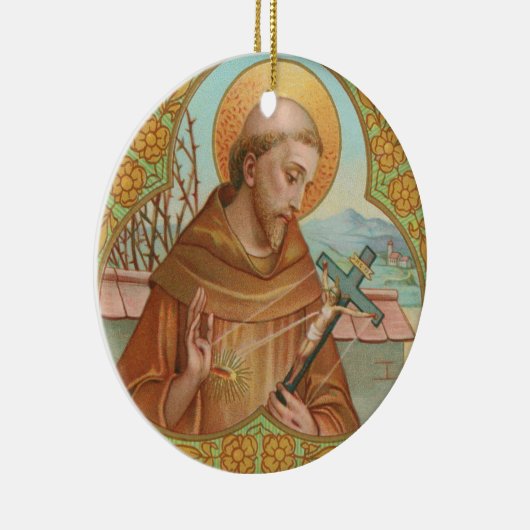 Earth Day & St. Francis of Assisi Keramik Ornament (Rechts)