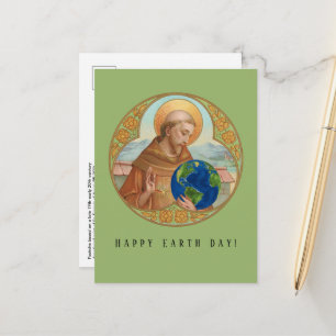 Earth Day & St. Francis of Assisi Postcard Postkarte