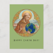 Earth Day & St. Francis of Assisi Postcard Postkarte (Vorderseite)