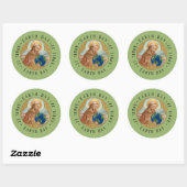 Earth Day & St. Francis of Assisi Round Sticker (Blatt)