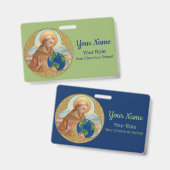 Earth Day & St. Francis of Assisi (Stil 1) Ausweis (Vorder- & Rückseite)