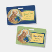 Earth Day & St. Francis of Assisi (Stil 2) Ausweis (Vorder- & Rückseite)