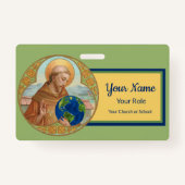 Earth Day & St. Francis of Assisi (Stil 2) Ausweis (Rückseite)