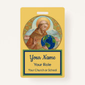 Earth Day & St. Francis of Assisi (Stil 3) Ausweis (Rückseite)