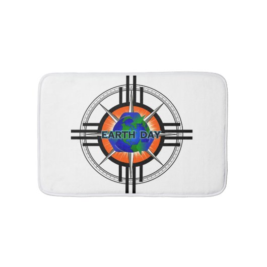 Earth Day Star Crown Bath Mat Badematte (Vorderseite)