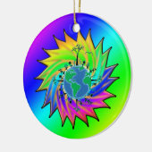 Earth Day ~ Sunburst Keramik Ornament (Links)