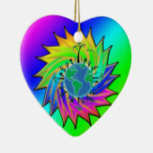 Earth Day ~ Sunburst Keramikornament (Rechts)