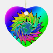 Earth Day ~ Sunburst Keramikornament (Hinten)