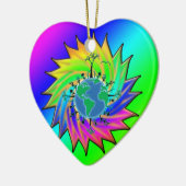 Earth Day ~ Sunburst Keramikornament (Links)