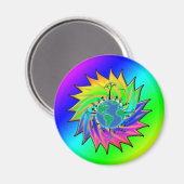 Earth Day ~ Sunburst Magnet (Vorderseite/Rückseite)
