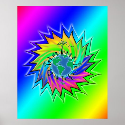 Earth Day ~ Sunburst Poster (Vorne)