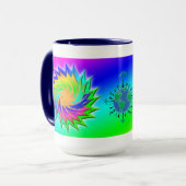 Earth Day ~ Sunburst Tasse (Vorderseite Links)