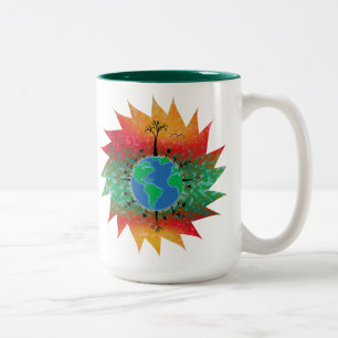 Earth Day ~ Sunrise Zweifarbige Tasse