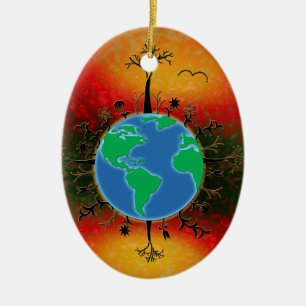 Earth Day ~ Sunset Keramikornament
