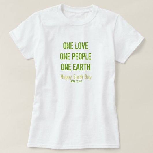Earth Day T - Shirt (Design vorne)