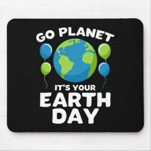 Earth Day T Shirt für Kinder Go Planet Ihr Herz Mousepad