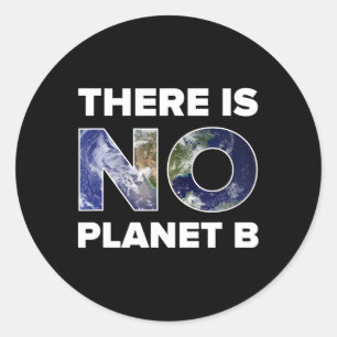 Earth Day T Shirt gibt es keinen Planeten B' - Men Runder Aufkleber